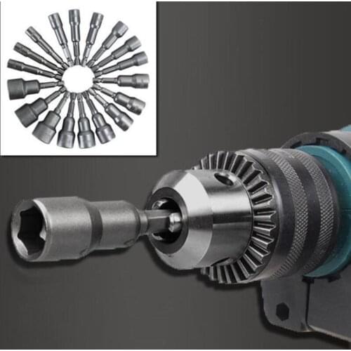 6-19mm Hexagon Nut Driver Drill Bit Socket Screwdriver Wrench Set Drill Bit Adapter for Electric Screwdriver Handle Tools