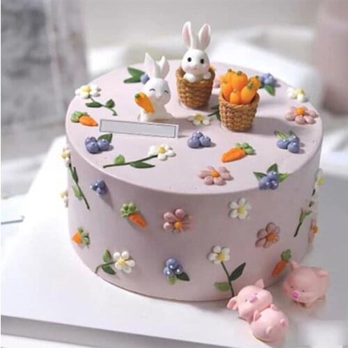 Easter Bunny Easter Egg Cake Decoration Cake Topper Party Dessert Rabbit Decoration Birthday Party Baby shower Baking Supplies