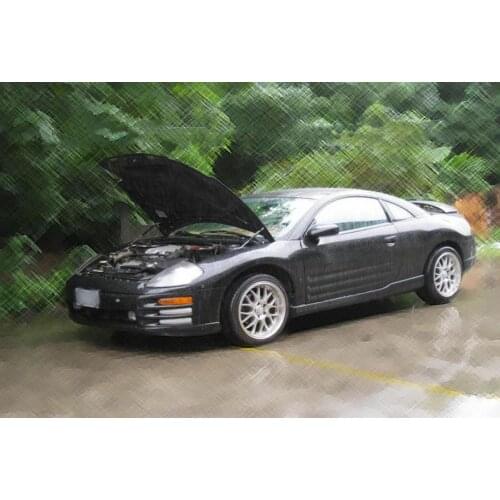 Front Hood Bonnet Gas Struts Lift Support Shock Damper Carbon Fiber FOR 2000-2005 Mitsubishi Eclipse Eagle Talon