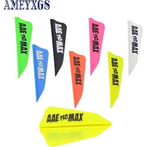 50pcs 1.75inch Archery Arrow Feather Rubber Feather Plastic Shield Fletching Vanes Hunting Shooting Accessories for Arrow Shaft