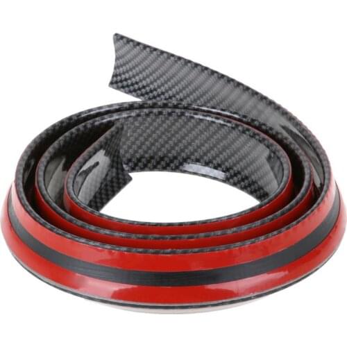 1.5M Car Bumper Strip Carbon Fiber Rubber Rear Spoiler Wing 40mm Width Universal Exterior Rear Spoiler Kit Decorate Dropshipping