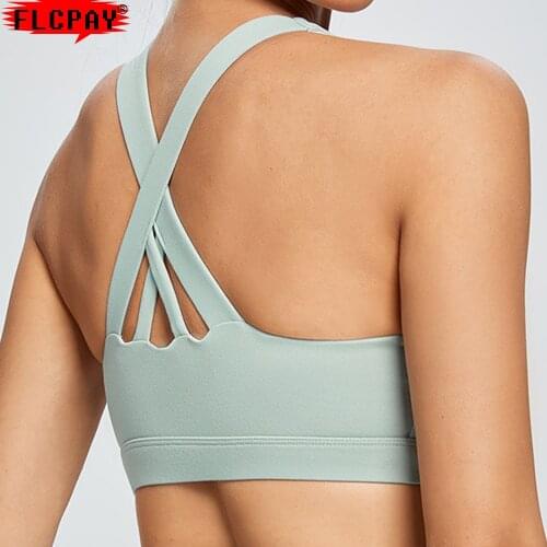 Plus Size XXL Sports Underwear Womens Cross Back Shockproof Gathered High Intensity Fitness Vest Yoga Bra Wide Shoulder Straps