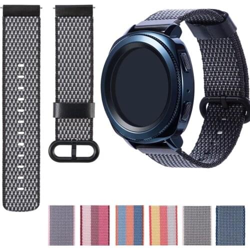 20mm Nylon Watch Strap For Samsung Gear Sport SM-R600/Gear S2 Classic Nylon Watchband For Garmin Vivoactive 3 For Huawei Watch 2