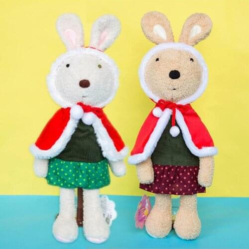 Christmas plush dolls christmas style plush toys for children birthday gift Stuffed Bunny Dolls