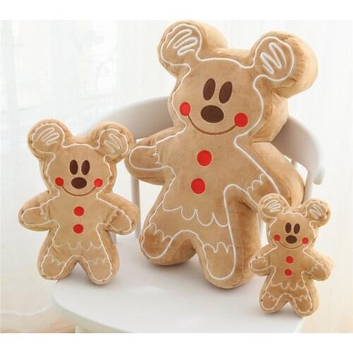 Super Soft Christmas Gingerbread Cookie Scented Plush Pillow Cute Ginger Man Doll Throw Pillow For Kids Xmas Birthday Gift