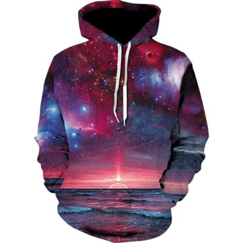 Fashion Design Space Galaxy Ocean autumn 3D Hoodies Men/Women Sweatshirt Hoody outwear High Quality Mens Hooded Male Pullovers