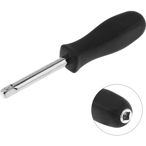 1/4 Inch 150mm Small Square Rod Dual-purpose Spinner Handle Car Auto Repair Tool Part Extension Bar with 6.3MM Tail Hole Handle