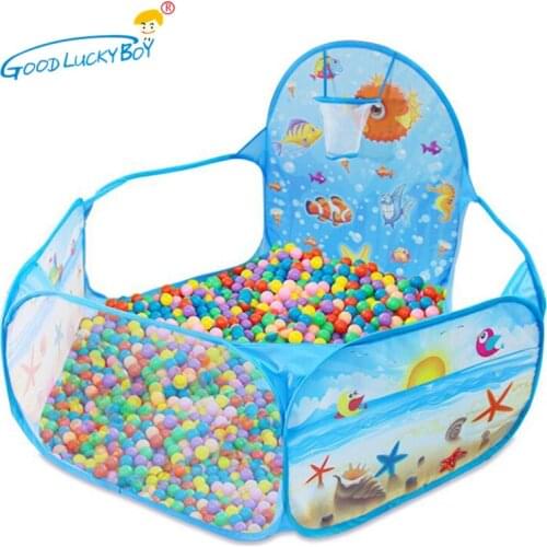 Outdoor Tent Ocean Series New Toys Cartoon Game Ball Pits Portable Pool Foldable Children Sports Educational Toys With Basket