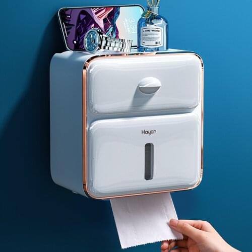 1 Piece High Capacity Creative Multifunction Tissue Boxes Waterproof Toilet Paper Holder For Toilet Paper Towel Holder Bathroom
