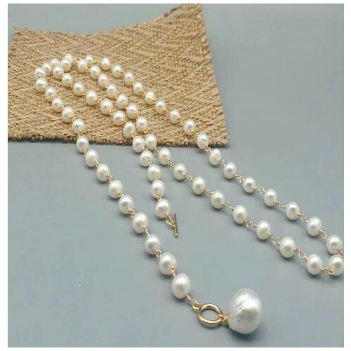 Original design jewelry 100% Natural freshwater pearl Necklace Baroque pendant for women