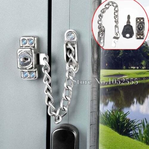 High Quality Lockable Window Security Chain Lock Door Restrictor Children Safety Lock Security Chain Lock With Keys K85
