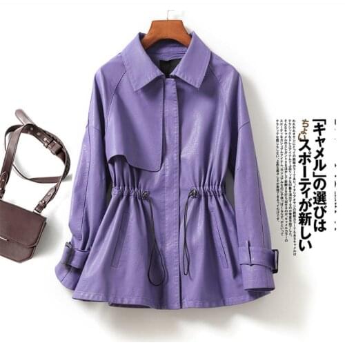 2021 Women Loose Pu Leather Jacket Female Black Soft Faux Leather Jacket Street Biker Coat Jacket Lady Casual Outerwear H1252