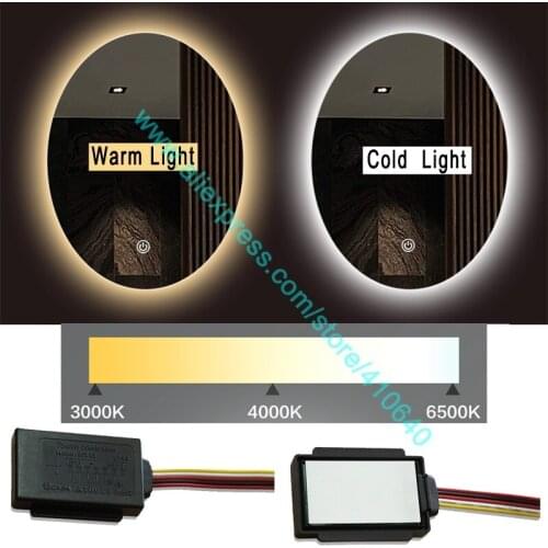 1 Piece CAN ADJUST colder Or warmer LIGHT COLOUR Bathroom LED Mirror Touch Dimmer Sensor Touch Switch For Cabinet or Bathroom