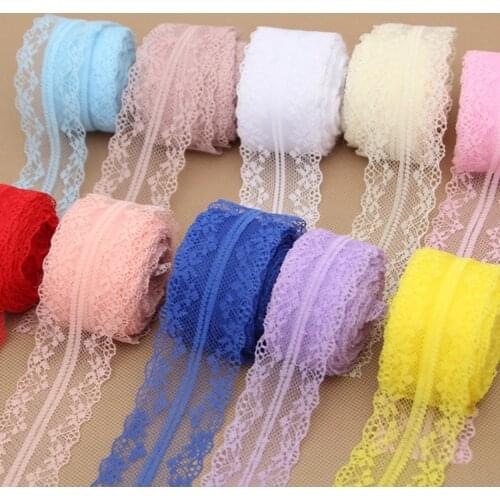 10m/Roll Bilateral Lace Fabric Curtain Lace Garment Accessories Craft DIY Wedding Dress Decor