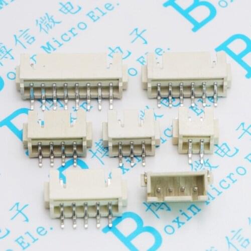 100PCS/Lot 2.54mm SMT Pitch Jack Connector 2.54 JST Horizontal-Type 2P/3P/4P/5P/6P/7P/8P