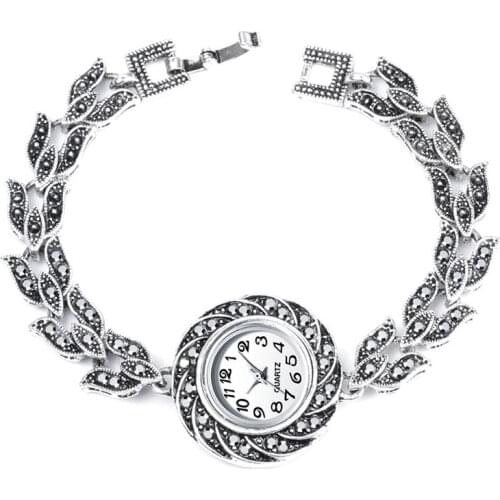 2020 Women Watches Vintage Silver Bracelet Watch Fashion Rhinestone Womens Watches Casual Ladies Watch Female Clock Reloj Mujer