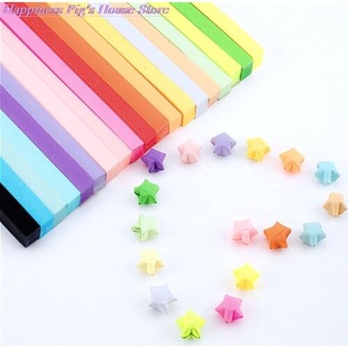 90pcs 10 Color Mixing Set Star Papers Lucky Star Origami Paper Strips DIY Handmade Orgami Paper Craft Paper