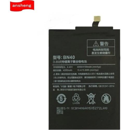 High Quality 4000Mah BN40 battery for Xiaomi Redmi 4 Pro Smartphone