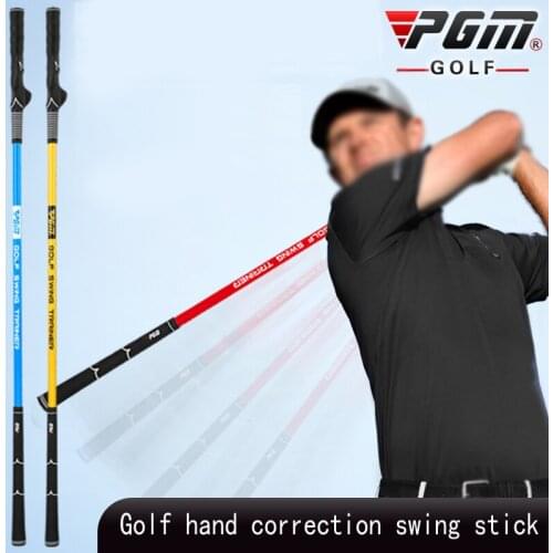 Double grip! PGM coach recommended golf swing stick beginner training hand correction club trainer men soft rod practice stick