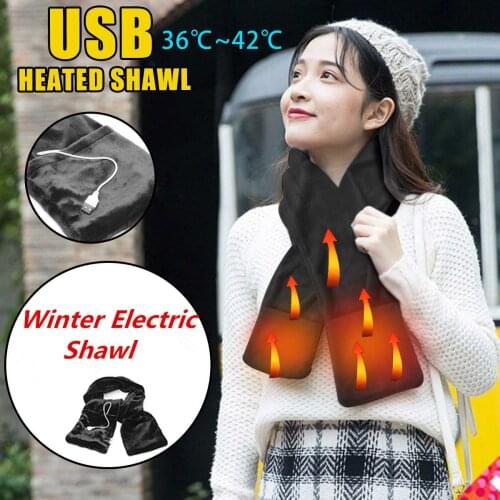 Electric Warming Heating Blanket Pad Shoulder Neck Mobile Heating Shawl USB Soft 5V Winter Heated Hand Warmer Heated Blanket