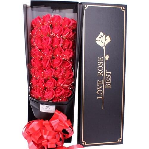 51 Soapy Simulation Fake Rose Soap Valentines Day Bouquet Gift Box Birthday Gift Girls Girlfriends DIY Korean Forever Rose