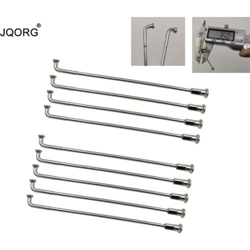 JQORG 9G Spokes J-bend Diameter 3.5-3.2mm Electric Motorcycle Spokes 304 Stainless Steel Material Butted 3.5-3.2mm E-bike Spokes