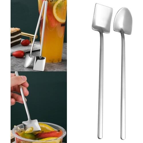 Tea Coffee Mixed Spoon Creative Fashion 304 Stainless Steel Shovel Coffee Spoon Dessert Watermelon Ice Cream Spoon Tableware