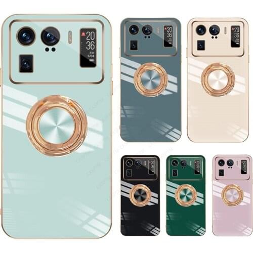 Magnetic Soft Silicone Camera Protective Cover For Xiaomi Mi 11 Lite Ultra Pro 10T 10 Pro Lite Ultra 6D Magnetic Ring Phone Case