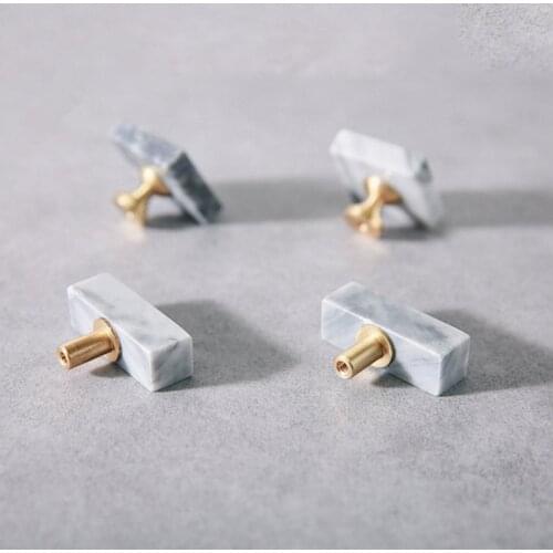 Copper Marble Dresser Knobs Pulls Drawer Knobs Square Rectangle Kitchen Cabinet Door Knobs Handles Cupboard Hardware Decor