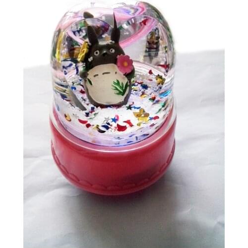Hayao Miyazaki animation Totoro colorful lights rotating music box