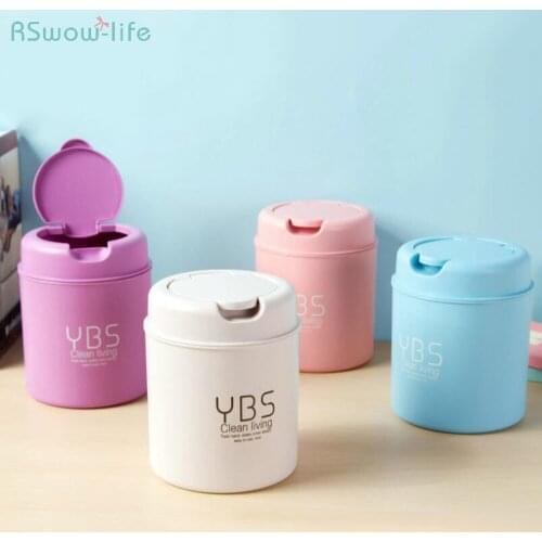 Desktop mini plastic trash can Storage flip trash can car trash can for Desktop car supplies small trash can