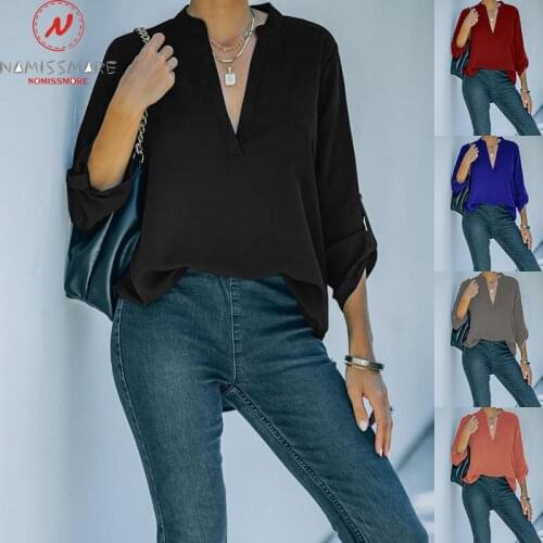 NOMISSMORE Womens Chiffon Blouses