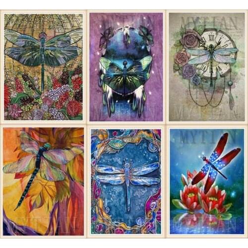 New 5d diamond painting dragonfly angel stickers full square/round drill mosaic artwork 3d diamond embroidery crafts home decor
