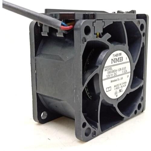 Original New For NMB 06038DA-12R-EUD 60mm 6038 DC 12V 1.52A Variable Frequency Mute server axial cooling Fan