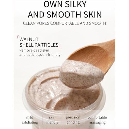Brightening Face Shea Butter Exfoliating Scrub Deep Pores Whitening Moisturizing Body Cleaning Gel U4Z1
