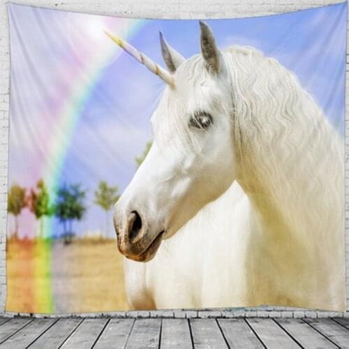 Princess And Prince Unicorn Tapestries Wall For Home Deco Living Room Bedroom Large Size