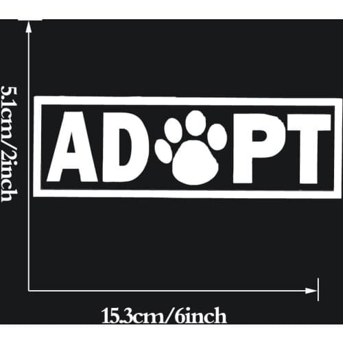 Adopt Paw Sticker Vinyl Decal Dog Cat Pet Puppy Animal Car Window Heart Rescue