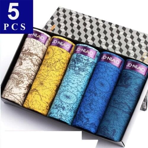 5pcs/lot Underwear Mens High Quality Cotton Boxer Shorts Mens Sexy Underpants Underwear Breathable Shorts U-shaped ConvexPouch