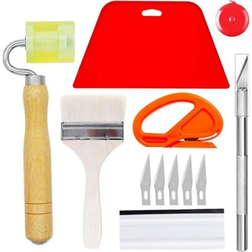 12Pcs/Set Car Wrapping Tools Safe Anti-slip Car Tools Specialized Window Tint Tool Kit Car Scraper