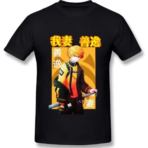 2021 Hot Anime Agatsuma Zenitsu Mens T Shirt Summer Fashion Demon SlayerT-shirt Graphic Tees