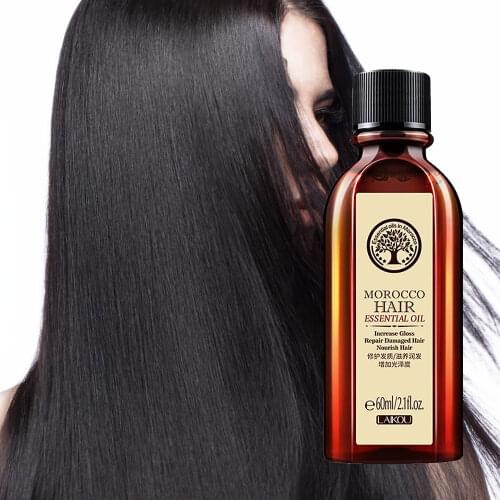 60ml No Wash Moroccan Hair Care Essential Oil Nourishing Deeply Repair Hair Roots Conditioning Scalp Stabilizes Hair Thickening
