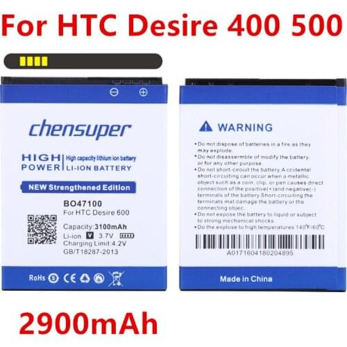 Chensuper 2900mAh BM60100 For HTC Desire 400 500 600 Dual SIM 609d 5088 5060 C525c C525E T528 T606W T608T T528d BO47100 Battery