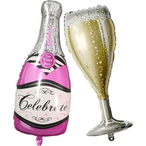 Happy Birthday Wine Glass Star Goblet Foil Balloon Set Baby Shower Birthday Party Decorations Kids Globos Event Party Supplies