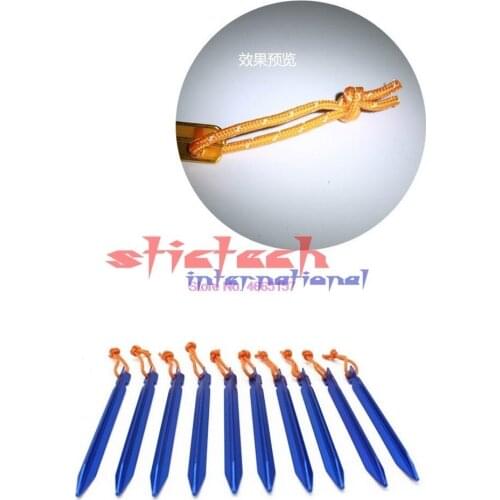 By dhl or ems 50bags 10pcs/bags 18CM Aluminum Alloy Tent Peg Stake Tent Nail Y Shape Ultralight Outdoor Camping Accessory