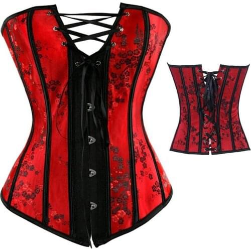 Women Corset Party Dress Sexy Slim Body Shaper Strapless Overbust Boned Lace upCorset Bustier Overbust Corset Plus Size6XL