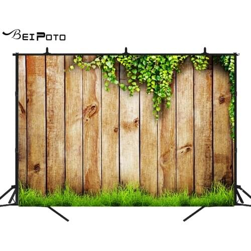 BEIPOTO Spring woodland photography backdrops wood wall photo background birthday party banner dessert table studio props