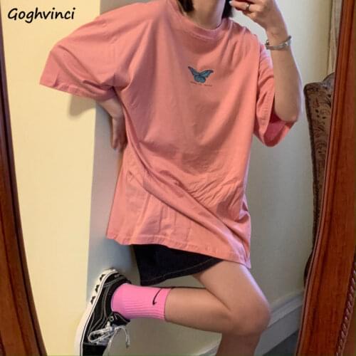Short Sleeve T-shirts Women Printed Loose Summer Korean Style Sweet All-match Fashion Ins Cotton Trendy Womens Tees New Ulzzang