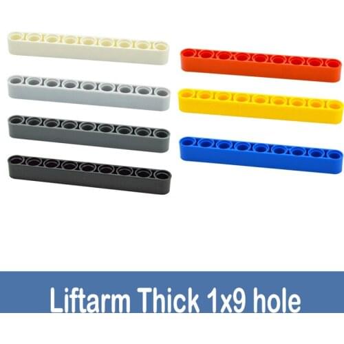 Leduo Construction 40490 1x9 Thick Hole Assembles Particles Car Robot Arm Liftarm Building Blocks DIY Technical Toys
