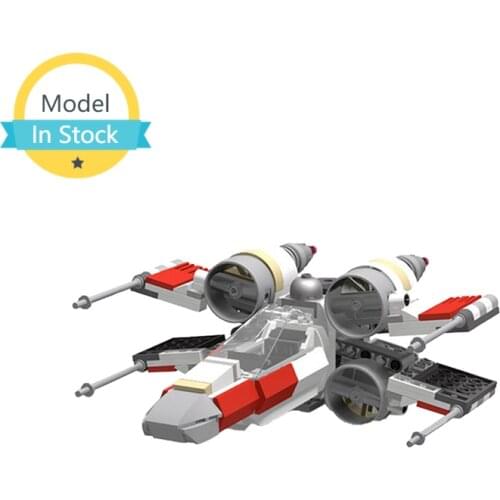MOC Fighter Aircraft Drone Resistance Fighter Building Blocks X-Wing Airplane Space Wars Bricks Idea Toys Children Birthday Gift