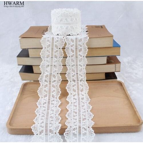 African lace fabric ribbon wedding decoration trim DIY 10yard Exquisite Water-soluble Embroidery Milk Silk Lace New White laces